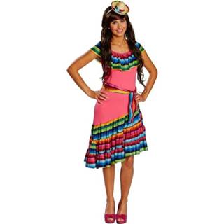 👉 Verkleedkostuum multicolor polyester 42 Color-Meerkleurig vrouwen Rubie's Mexicaan dames maat 4003417852589