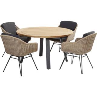 👉 Tuinset wicker active Bohemian Ambassador dining 130øx85 cm rond 5 delig 4 Seasons Outdoor