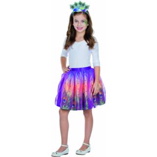 👉 Kinderkostuum multicolor polyester One-Size Color-Meerkleurig kinderen Rubie's Peacock Tutu one size 883028363193
