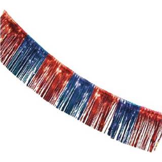 👉 Slinger blauw rood kunststof One Size Color-Blauw Rubie's Folieguirlande 10 meter blauw/rood 4003417753299