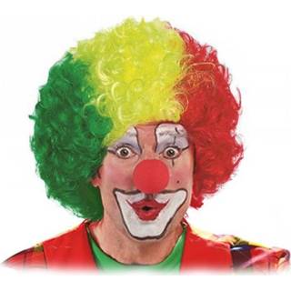 👉 Pruik synthetisch One-Size Color-Meerkleurig mannen Rubie's Clown heren 4003417071928