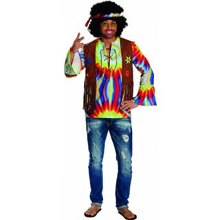 👉 Verkleedkostuum multicolor polyester 54 Color-Meerkleurig mannen Rubie's Hippie heren maat 4003417851261