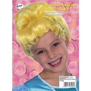 👉 Geel synthetisch One-Size Color-Geel meisjes Rubie's prinsessenpruik 4003417071072