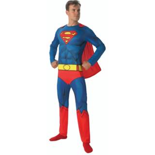 👉 Blauw rood polyester Color-Rood mannen Rubie's kostuum DC Comics - Superman heren blauw/rood maat M/L 883028069125