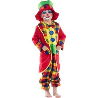 👉 Verkleedkostuum multicolor rood polyester 152 Color-Meerkleurig Rubie's Clown junior maat multicolor/rood 4003417520693