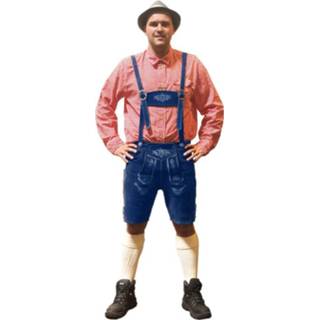 👉 Lederhosen blauw leer 52 Color-Blauw mannen Rubie's Tiroler heren maat 4003417755835