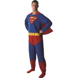 👉 Verkleedpak blauw rood polyester Color-Blauw mannen Rubie's Superman heren blauw/rood mt 52-54 883028019199