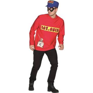 👉 Verkleedpak rood polyester Color-Rood mannen Rubie's Overvaller heren maat 52/54 4003417868283