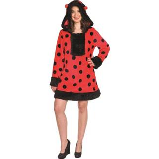 👉 Verkleedpak rood polyester Color-Rood vrouwen Rubie's Lieveheersbeestje dames maat 42/44 4003417869167
