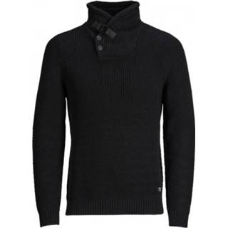 👉 Shawl katoen XXL male zwart Jack & Jones Jcophil knit neck 5714920424246