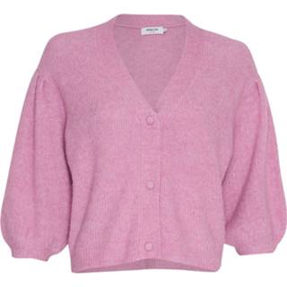 👉 L vrouwen roze Moss Copenhagen Zigo zenie rib 2/4 orchid cardigan