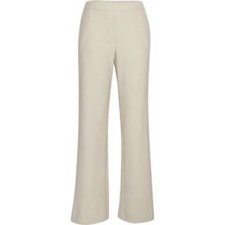 👉 Kaki kant m vrouwen beige Moss Copenhagen Jaida straight pants eucalyptus khaki check