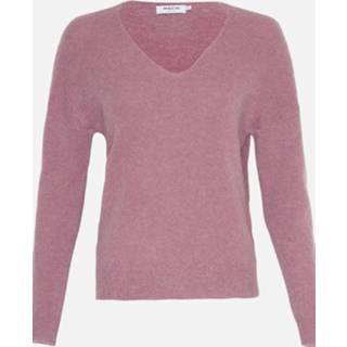 👉 Pullover polyester M-L vrouwen roze Moss Copenhagen 16539 femme mohair v neck 5712808607224