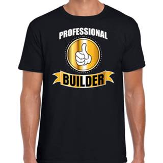 👉 Shirt active mannen zwart Professional builder / professionele bouwvakker t-shirt heren - cadeau