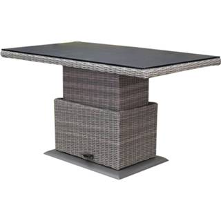 👉 Miami–Florida lounge-diningtafel 140x85xH47-71 cm in hoogte verstelbaar grijs