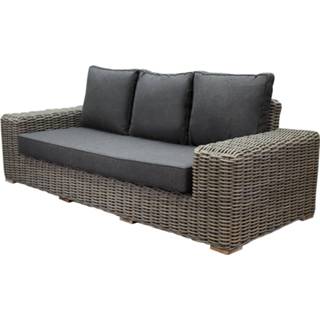 👉 Grijs wicker active Queen 3-zitsbank - olefin