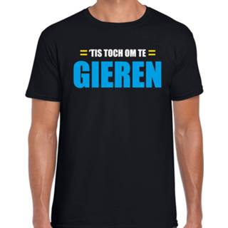 👉 Shirt active mannen zwart Om te gieren fun tekst t-shirt voor heren