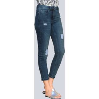 👉 Spijkerbroek katoen patchwork vrouwen zeer elastisch Jeans Alba Moda Jeansblauw 4055708412514