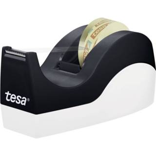 👉 Plakbandhouder transparent zwart wit Tesa Easy Cut Orca + tesafilm 53916-00000-00 Zwart, (l x b) 33 m 19 mm 1 set(s) 4042448463265