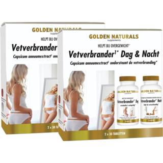 👉 Verpakking Golden Naturals Vetverbrander Dag & Nacht Tabletten Duo 8718164643460