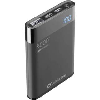 👉 Powerbank zwart Cellularline 8000 mAh LiPo USB-C, USB 2.0 8018080353079