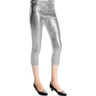 👉 Legging zilver polyester s Color-Zilver vrouwen Rubie's dames maat 4003417607318