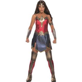 👉 Verkleedpak rood polyester l Color-Rood vrouwen Rubie's Wonder Woman dames 5-delig mt 883028354115