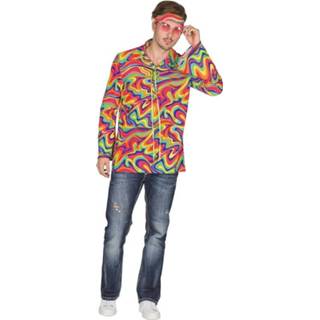 👉 Verkleedpak polyester Color-Meerkleurig mannen Rubie's Hippie 70s heren maat 56/58 4003417868801