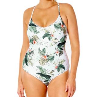 👉 Badpak XL vrouwen beige wit grijs Rip Curl - Women's On The Coast Good One Piece maat XL, beige/wit/grijs 9354610851356