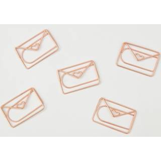 👉 Paperclip roze staal One Size Color-Roze Suck UK paperclips envelop 3,9 x 2,7 cm 5 stuks 5060576591451