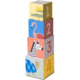 👉 Stapelblok karton One Size Color-Meerkleurig Taf Toys stapelblokken Savannah junior 14 cm 13-delig 605566127255