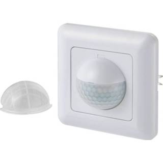👉 Wit Sygonix SY-4755362 PIR-bewegingsmelder Wand, Inbouw (in muur) 190 ° Triac 4064161183305