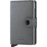 👉 Portemonnee grijs carbon leer unisex nederlands drukknopen Secrid Mini Wallet Cool Grey 8718215289371