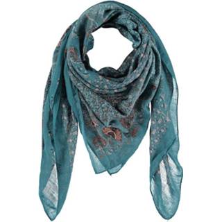 👉 Vierkante sjaal blauw polyester vrouwen a-symmetrisch patroon nederlands werpig Sarlini Antique 8720172857708