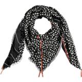 👉 Vierkante sjaal zwart multi polyester vrouwen a-symmetrisch patroon nederlands werpig Sarlini Dotjes 8719922789765