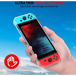 👉 Switch transparant glas Nintendo OLED TPU hoesje - Met 2x Screeprotector 8720684046409
