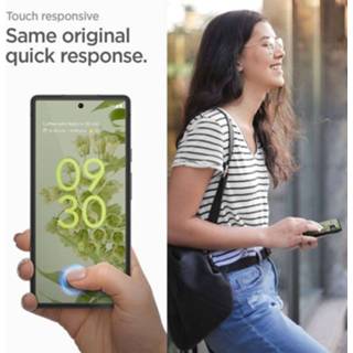 👉 Zwart volledige voorkant Full Cover Glass Spigen AlignMaster Google Pixel 6 8809811857474