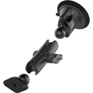 👉 Zuignap zwart voorruit RAM Suction Cup Double Ball Mount Twist Lock - RAM-B-166U 793442901041