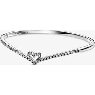 👉 Armband One Size array Pandora Wish 599297C01 Sparkling Wishbone Heart Bangle (2) 17 cm 5700302908596