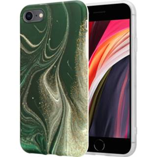 👉 Donkergroen ShieldCase Green Garden Phone SE 2022 hoesje met camerabescherming 8720763403307