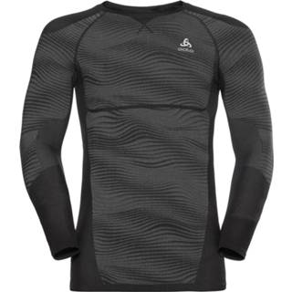👉 Shirt ronde hals s mannen male zwart Odlo lange mouwen performance blackc 7613361247675