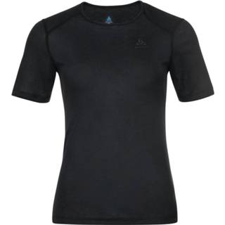 👉 Shirt ronde hals kant XL vrouwen zwart Odlo korte mouwen active warm eco 7613361782329