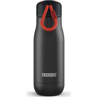 👉 Drinkfles zwart RVS polypropyleen One Size Color-Zwart Zoku thermos 350 ml RVS/polypropyleen 815706021255