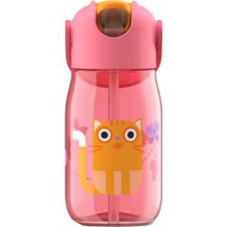 👉 Drinkfles roze polypropyleen One Size Color-Roze Zoku Flip Straw junior 415 ml 815706021644