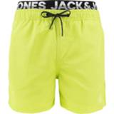 👉 Jack & Jones double waistband logo zwemshort geel