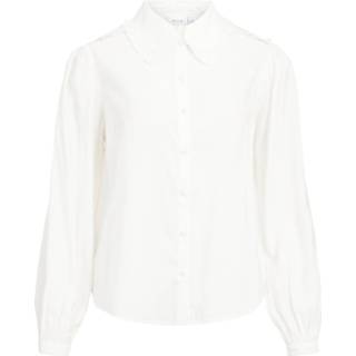 👉 Shirt polyester l vrouwen ecru Vila Vidalma l/s 5713787960232