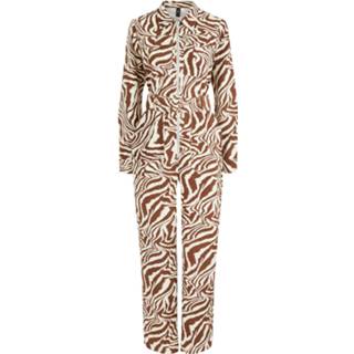 👉 Jumpsuit ecru kant s vrouwen bruin Y.A.S Yaslondon ls ca ecru/london aop 5715220328760