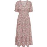 👉 Dress polyester s jurken vrouwen wit Only Onldia life 2/4 midi wvn 5715097762858