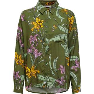 Shirt viscose m vrouwen groen Only Onlpalm life l/s loose wvn 5714928188232 5714928188249