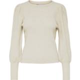 👉 Pullover polyester l vrouwen ecru Only Onlkatia l/s puff o-nec cc 5715212426658